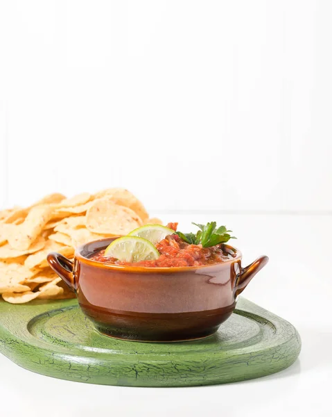 Salsa and Lime Portrait — Stock Photo, Image