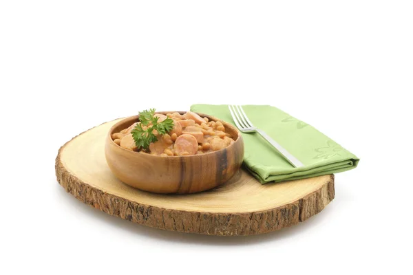 Beans Wood Bowl — Stock Photo, Image