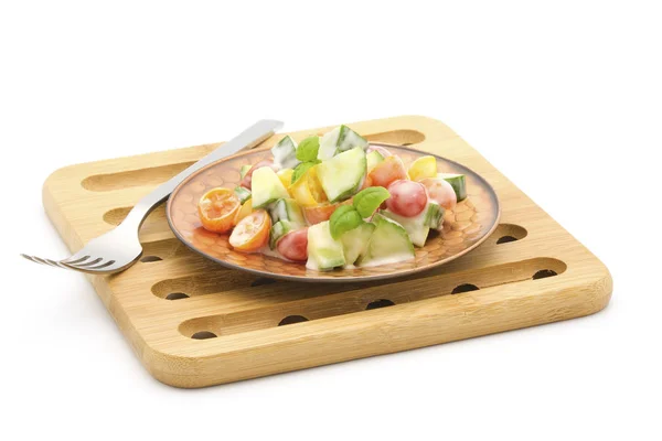 Komkommer-tomatensalade — Stockfoto