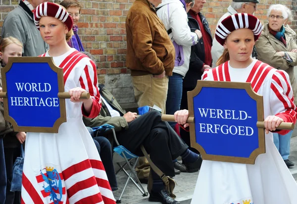 Procession of the holy blood, annual event in Bruges, Flanders, Belgium — Stock Photo, Image