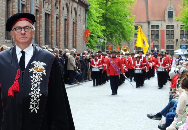 Procissão do sangue santo, evento anual em Bruges, Flandres, Bélgica — Fotografia de Stock