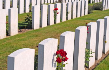 ypres, flanders, belgium yakınındaki İngiliz savaş cememtery