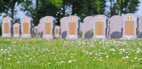Gräber belgischer Weltkriegssoldaten — Stockfoto