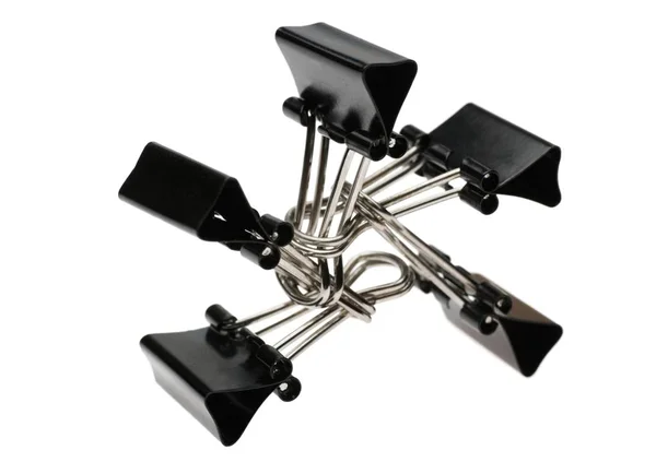 Binder clips for paper composition — Stock Photo, Image