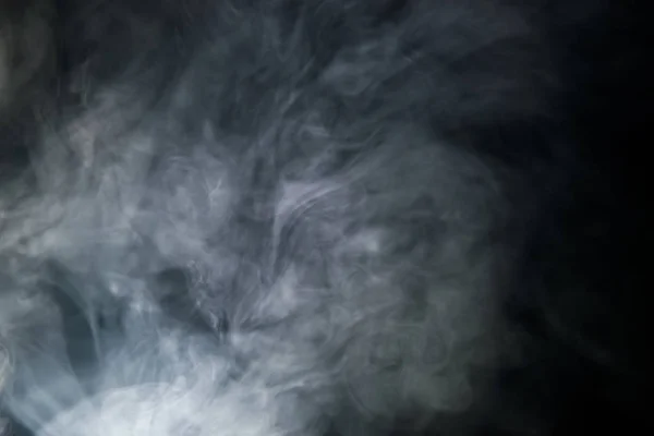 White smoke on black background — Stock Photo, Image