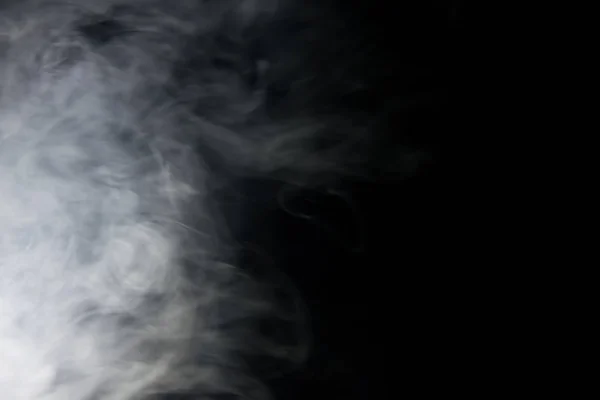 White smoke on black background — Stock Photo, Image