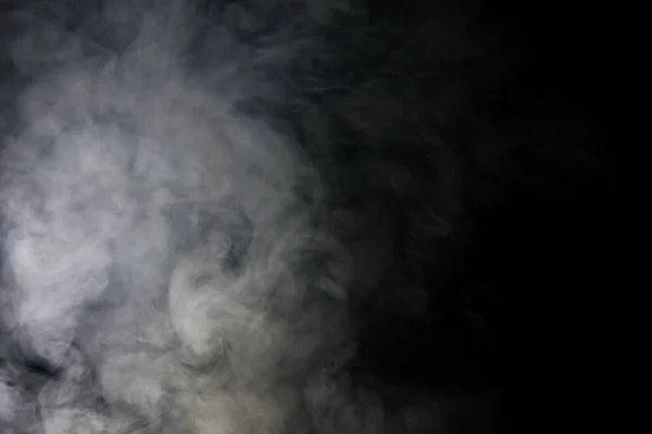 White smoke on black background — Stock Photo, Image