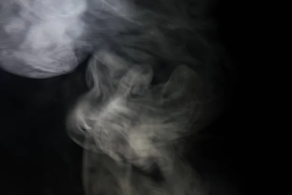 White smoke on black background — Stock Photo, Image