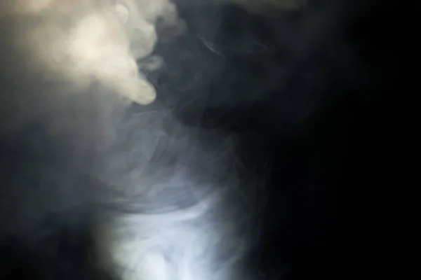 White smoke on black background — Stock Photo, Image