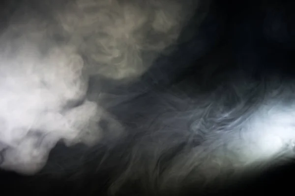 White smoke on black background — Stock Photo, Image