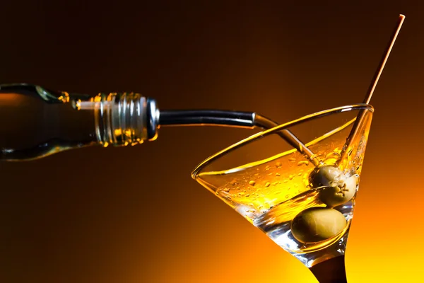 Martini with olives — Stock Photo, Image