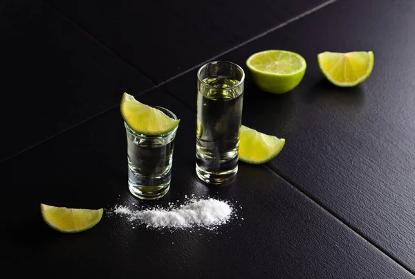Tequila, kalk en zout — Stockfoto