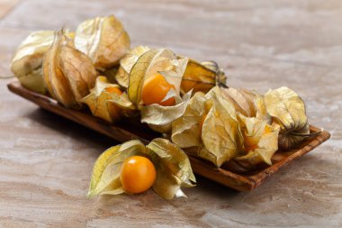 Physalis ahşap tabak 