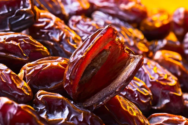 Primo piano di date mature succose — Foto Stock