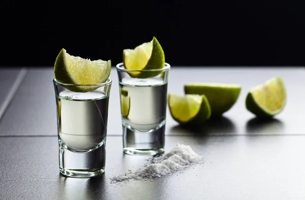 Tequila, kalk en zout — Stockfoto