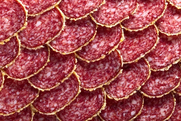 Salame fatias de salsicha — Fotografia de Stock