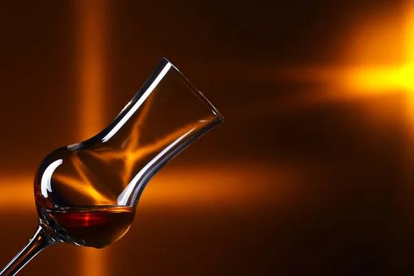 Glass of liquorl on a dark background — Stock Photo, Image