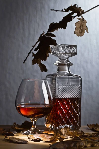 Snifter and decanter of brandy