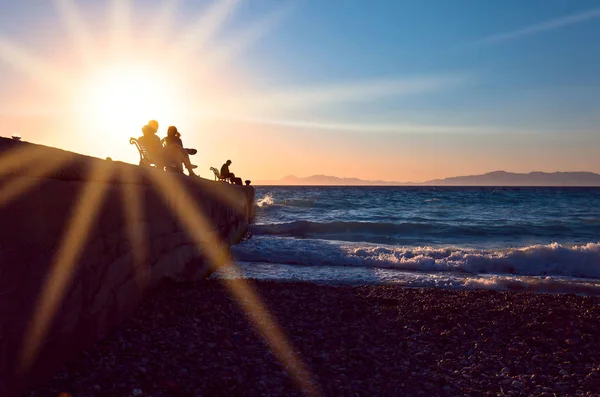 Akdeniz 'de gün batımı . — Stok fotoğraf