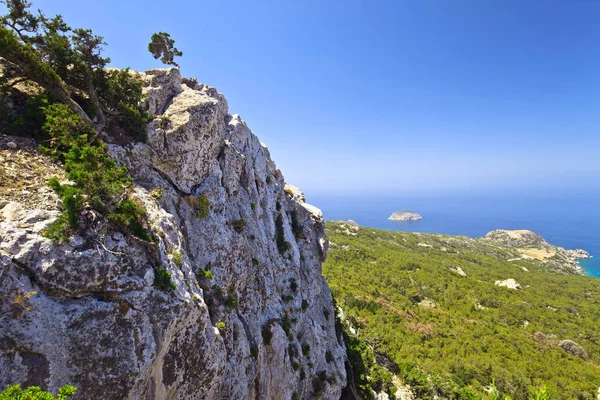Uitzicht op de bergen naar de Middellandse Zee . — Stockfoto