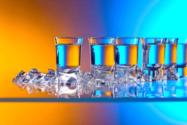 Glasses of vodka . — Stock Photo, Image
