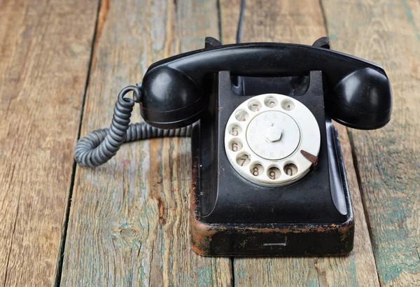 Teléfono negro viejo . — Foto de Stock