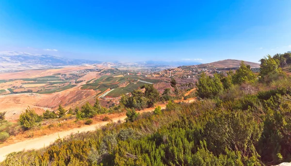 フラ湖、北イスラエルの眺め. — ストック写真