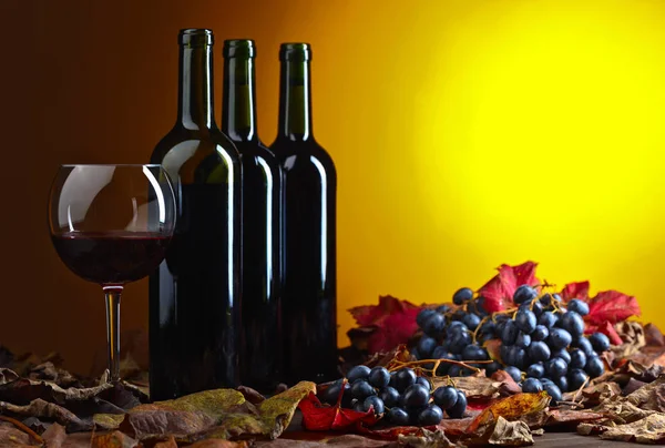 Kırmızı şarap ve üzüm. .