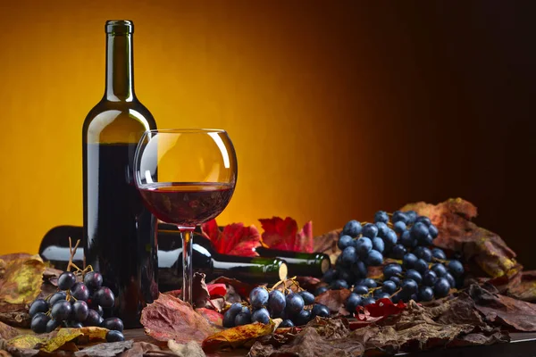 Kırmızı şarap ve üzüm. .
