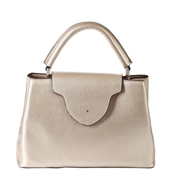 Beyaz arka plan üzerinde izole kadın el çantası .