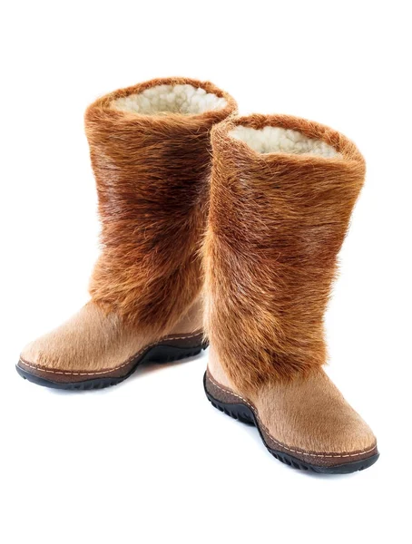 Warm boots  isolated on white. — Stock Photo, Image