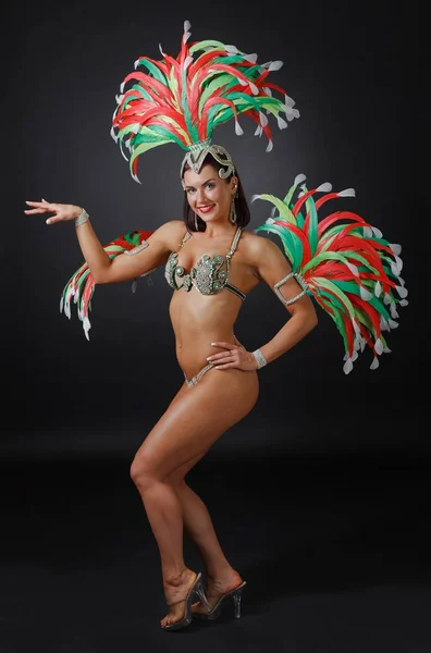 Hermosa chica en traje de carnaval. —  Fotos de Stock