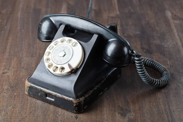 Old black phone. — Stock Photo, Image