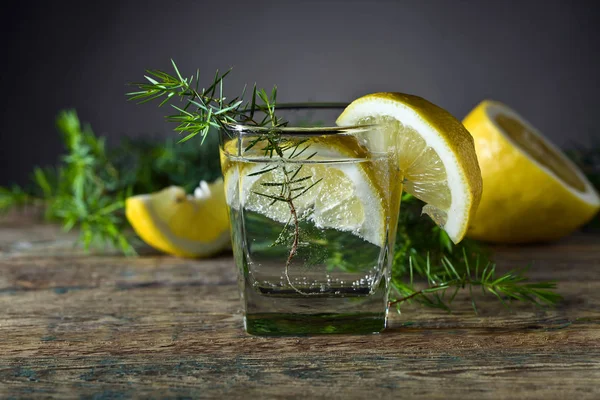 Gin med citron . — Stockfoto