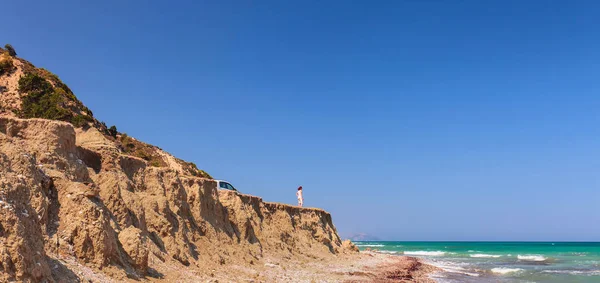 ギリシャ、ロードス島、地中海の海岸線 . — ストック写真