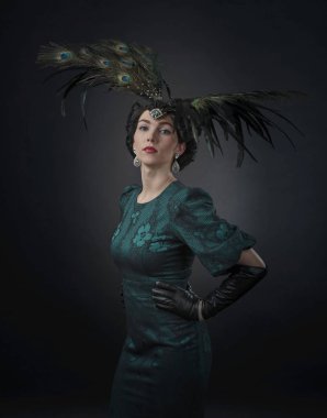 Retro tarzı kadın portresi .