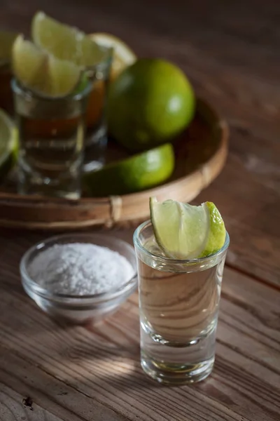 Tequila con sale e lime  . — Foto Stock