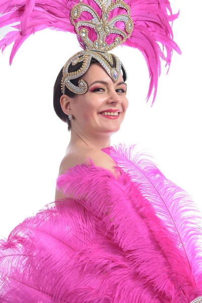 Beautiful woman in carnival costume . — Stock Photo, Image