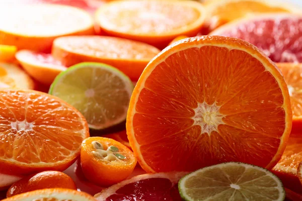 Närbild av citrusfrukter. — Stockfoto