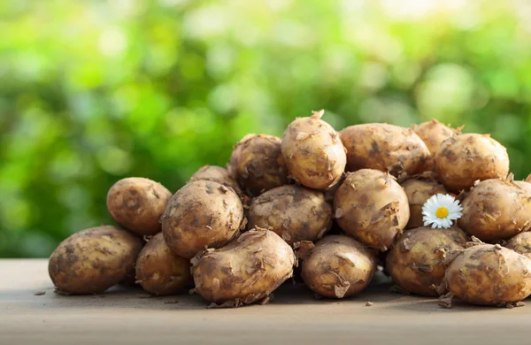 Nahaufnahme reifer roher Kartoffeln. — Stockfoto