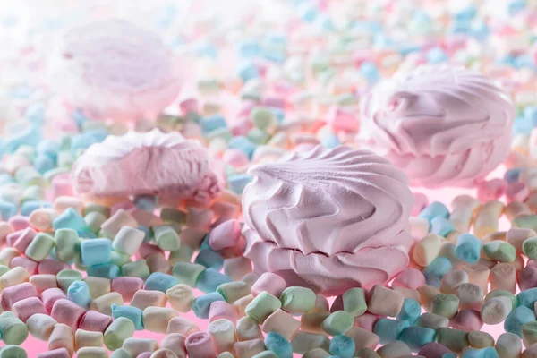 Zblízka různé marshmallows  . — Stock fotografie