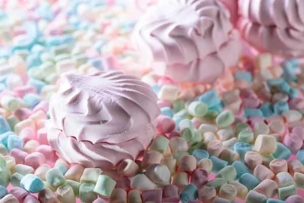 Zblízka různé marshmallows  . — Stock fotografie