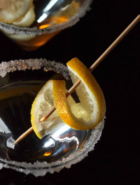 Glass of martini with lemon — Stock Photo, Image