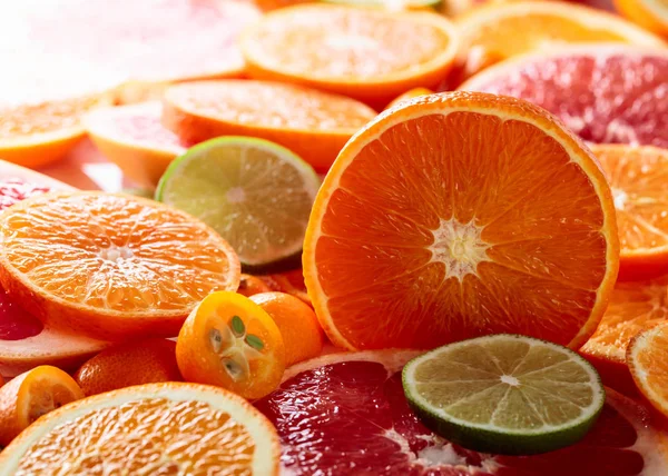 Detailní záběr z citrusových plodů. — Stock fotografie