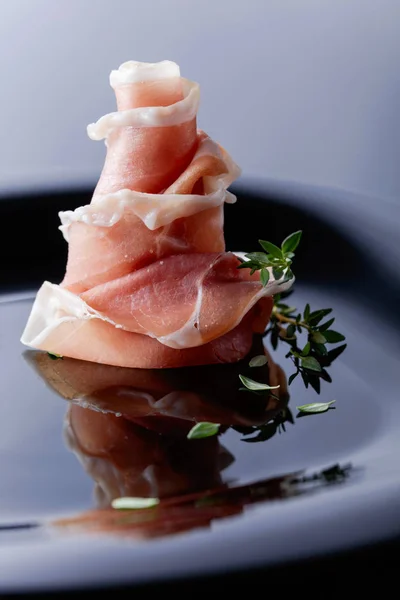 stock image Prosciutto with thyme.