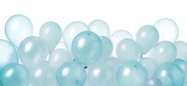 Grey and turquoise balloons isolated on  white. — Stock Photo, Image