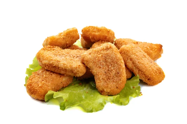 Chicken Nuggets isoliert auf einem weißen. — Stockfoto