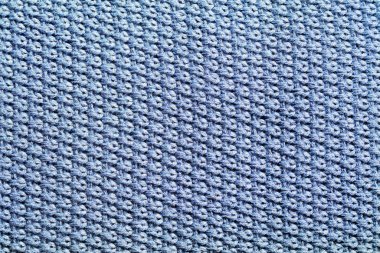 Mavi örgü kumaş dokusu arkaplanı. 