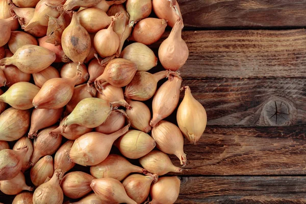 Een Oude Houten Tafel Bovenaanzicht Kopieer Ruimte — Stockfoto