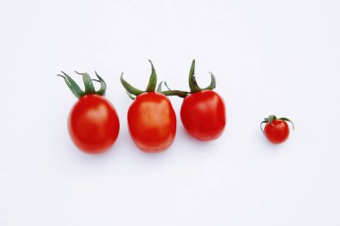 Beyaz arkaplanda domates